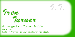 iren turner business card